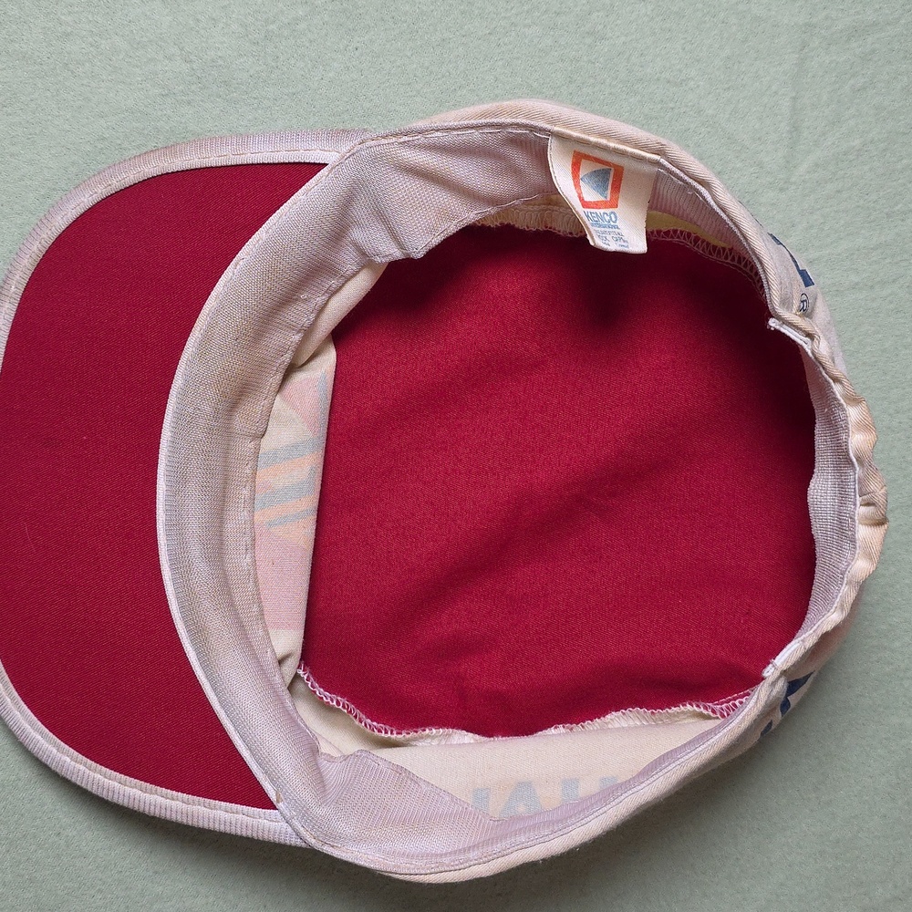 Vintage 80's Van Halen Red and White Painters Cap - Picture 8 of 8